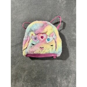 OMG Accessories Girls Rainbow Faux Fur Cat Backpack Butterfly Heart Glitter